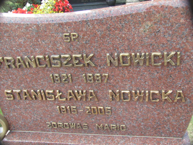 Stanisława Nowicka 1915 Twardogóra - Grobonet - Wyszukiwarka osób pochowanych