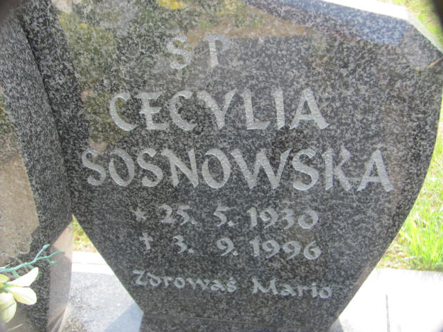 Cecylia Sosnowska 1930 Twardogóra - Grobonet - Wyszukiwarka osób pochowanych