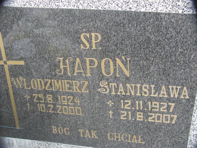 Stanisława Hapoń 1927 Twardogóra - Grobonet - Wyszukiwarka osób pochowanych