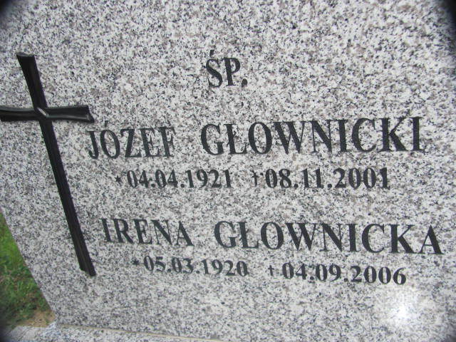 Józef Głownicki 1921 Twardogóra - Grobonet - Wyszukiwarka osób pochowanych