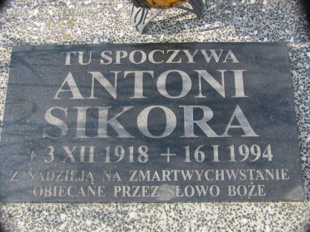 Antoni Sikora 1918 Twardogóra - Grobonet - Wyszukiwarka osób pochowanych