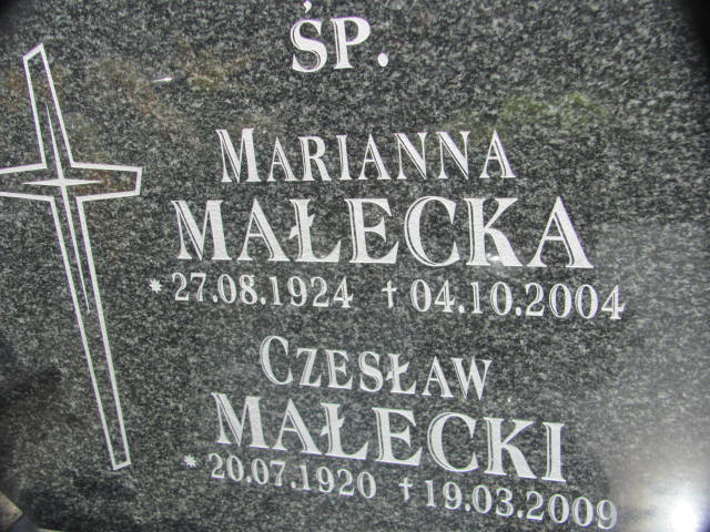 Marianna Małecka 1924 Twardogóra - Grobonet - Wyszukiwarka osób pochowanych