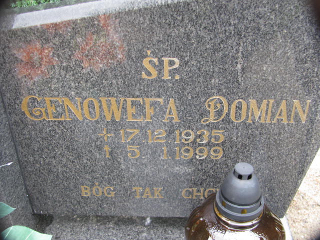 Genowefa Domian 1935 Twardogóra - Grobonet - Wyszukiwarka osób pochowanych