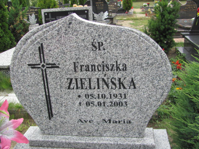 Franciszka Zielińska 1931 Twardogóra - Grobonet - Wyszukiwarka osób pochowanych