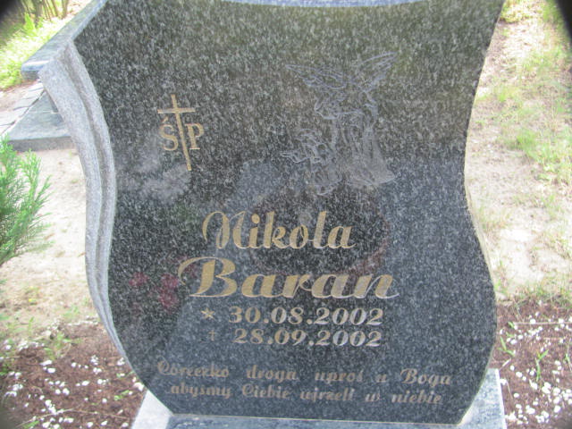 Nikola Baran 2002 Twardogóra - Grobonet - Wyszukiwarka osób pochowanych